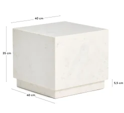 Kave Home Bijzettafel Sorein Marmer Wit 40cm