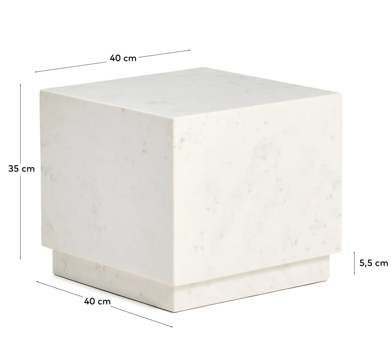 Kave Home Bijzettafel Sorein Marmer Wit 40cm