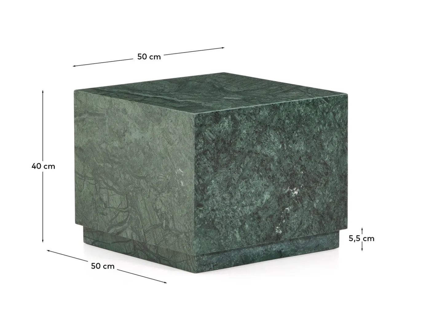 Kave Home Bijzettafel Sorein Groen Marmer 50x50cm