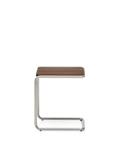 Kave Home Bijzettafel Tarsel Walnootfineer met RVS Frame 42x47cm