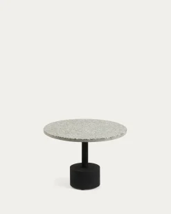 Kave Home Bijzettafeltje Delano Grijs Terrazzo Ø55cm