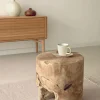 Kave Home Bijzettafel Tropicana Massief Teak Houten Ø35cm