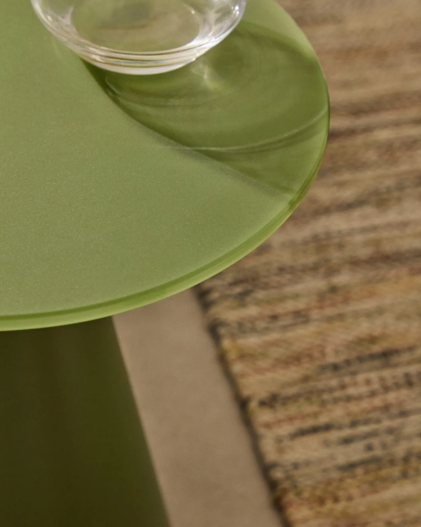 Kave Home Bijzettafel Wilshire Glas Groen Ø30cm