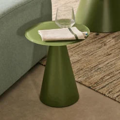 Kave Home Bijzettafel Wilshire Glas Groen Ø30cm