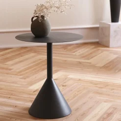 Kave Home Bijzettafel Yinan Ø48cm Zwart