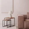 Kave Home Bijzettafel Yoana Set van 2 Bruin Walnootfineer