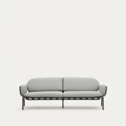 Kave Home Buitenbank Joncols 3-Zits Aluminium Grijs Gelakt 225cm