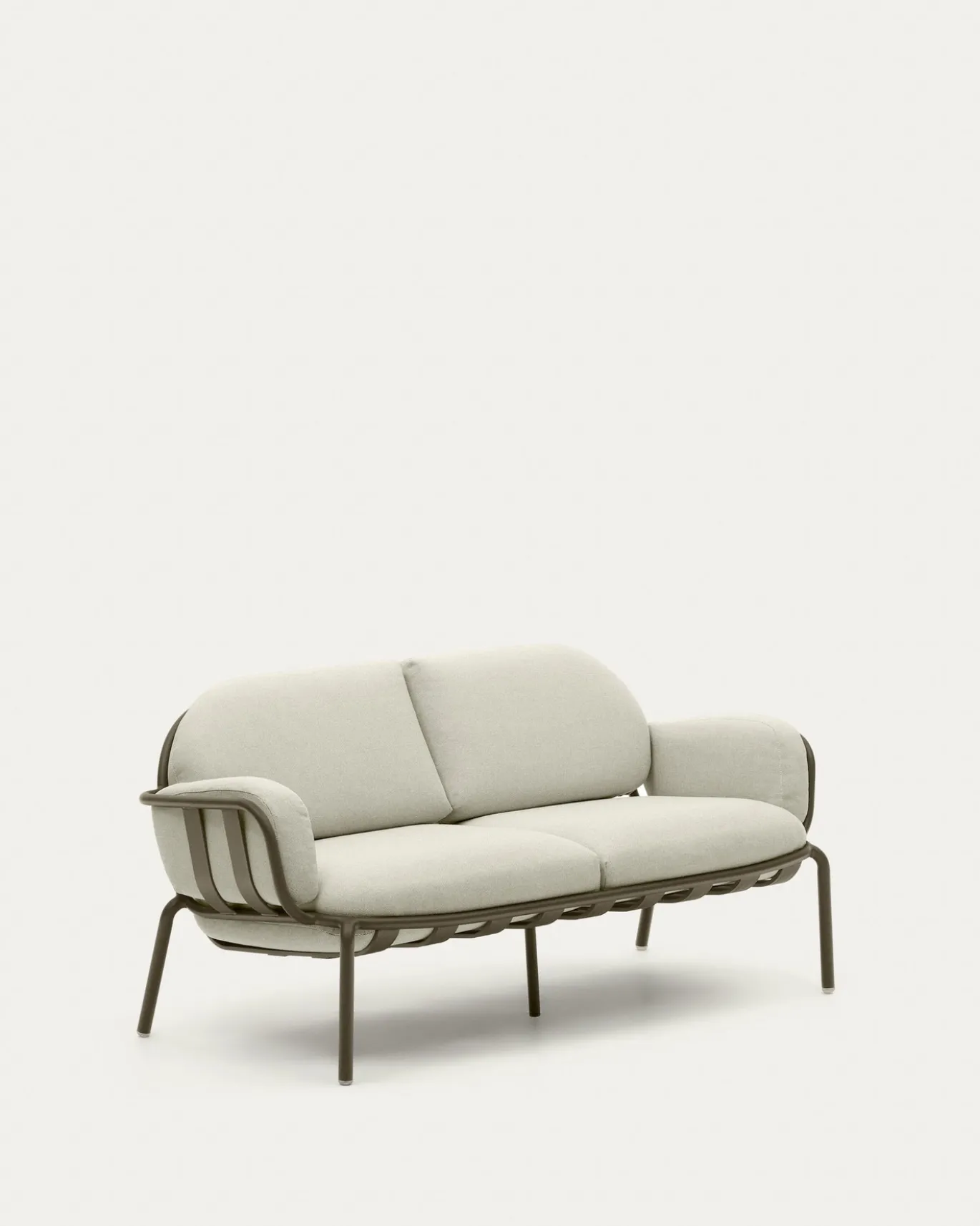 Kave Home Buitenbank Joncols 2-Zits Aluminium Groen Gelakt 164cm