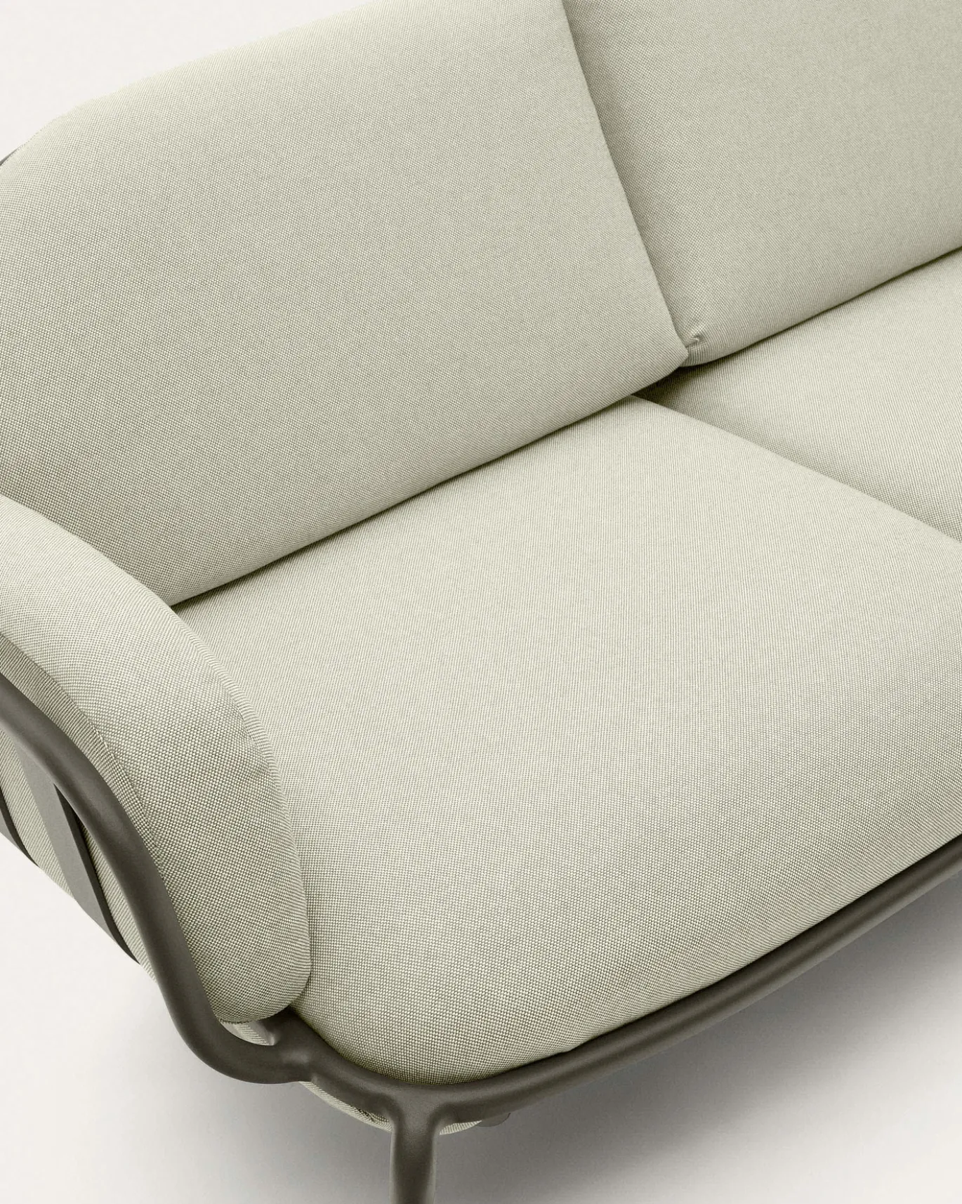 Kave Home Buitenbank Joncols 2-Zits Aluminium Groen Gelakt 164cm