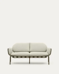 Kave Home Buitenbank Joncols 2-Zits Aluminium Groen Gelakt 164cm