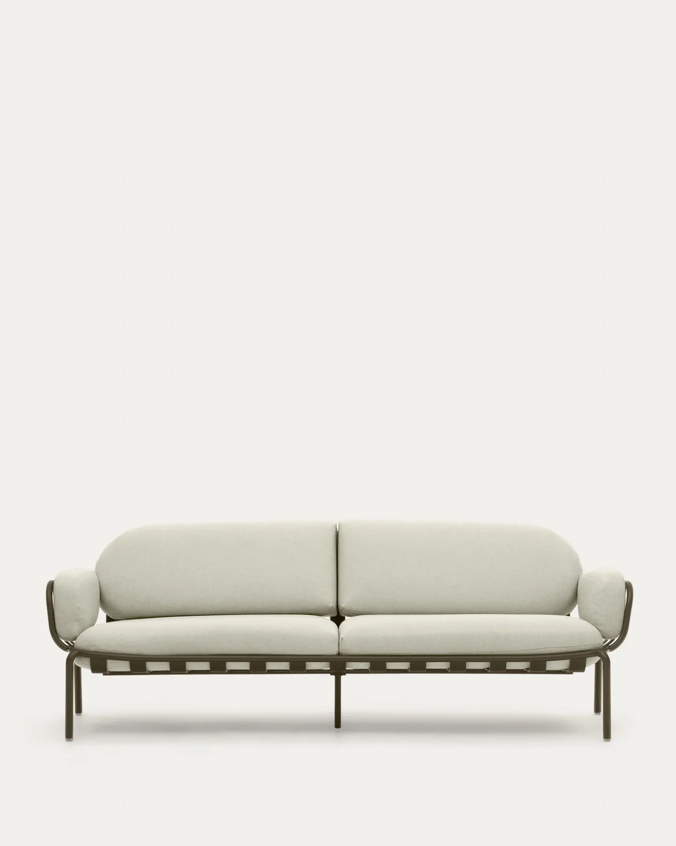 Kave Home Buitenbank Joncols 3-Zits Aluminium Groen Gelakt 225cm