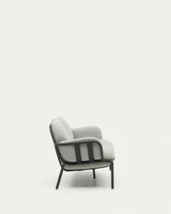Kave Home Buitenbank Joncols 2-Zits Aluminium Grijs Gelakt 165cm