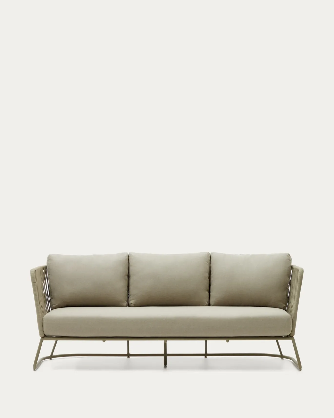 Kave Home Buitenbank Saconca 3-Zits Touw Groen 189cm