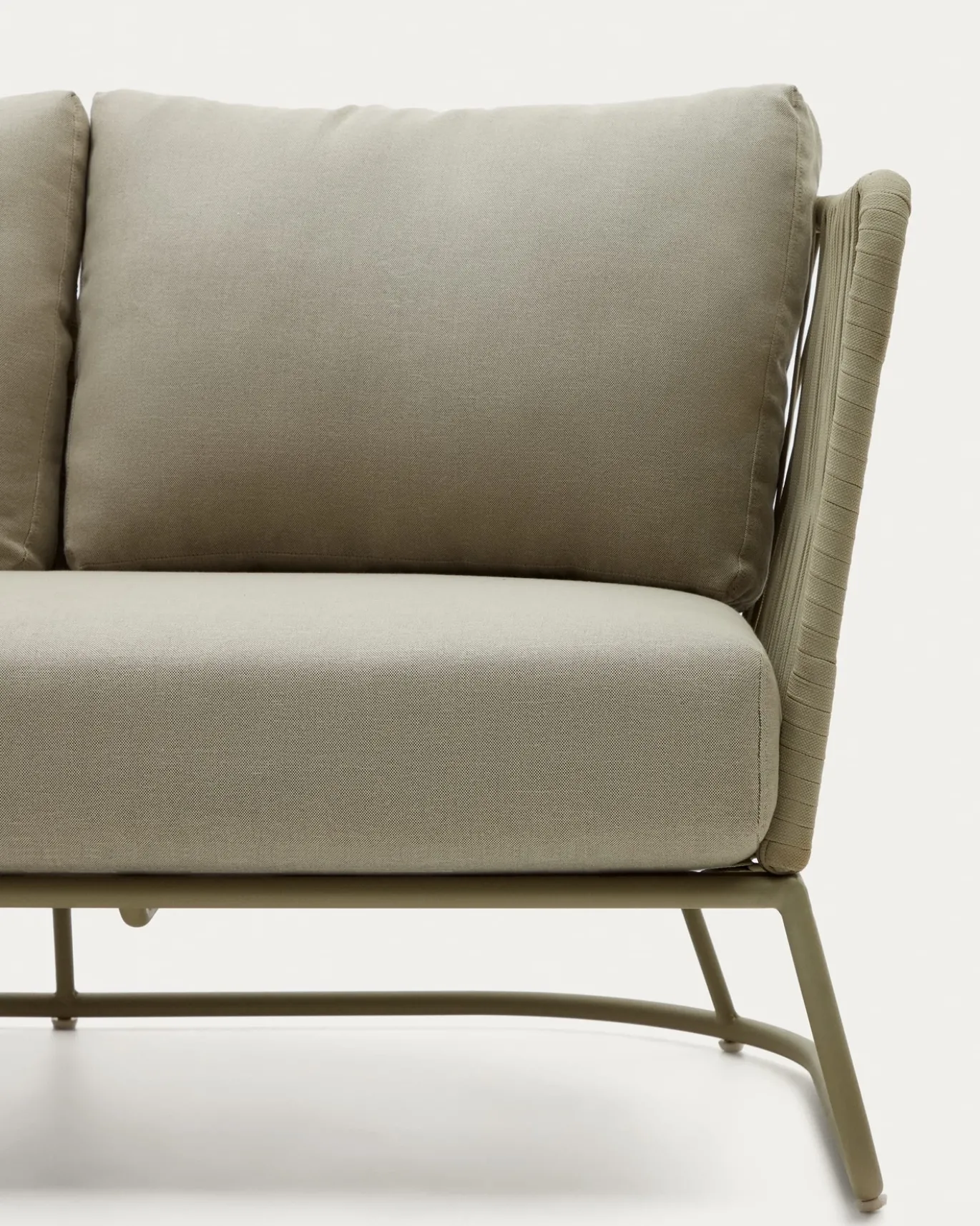 Kave Home Buitenbank Saconca 3-Zits Touw Groen 189cm
