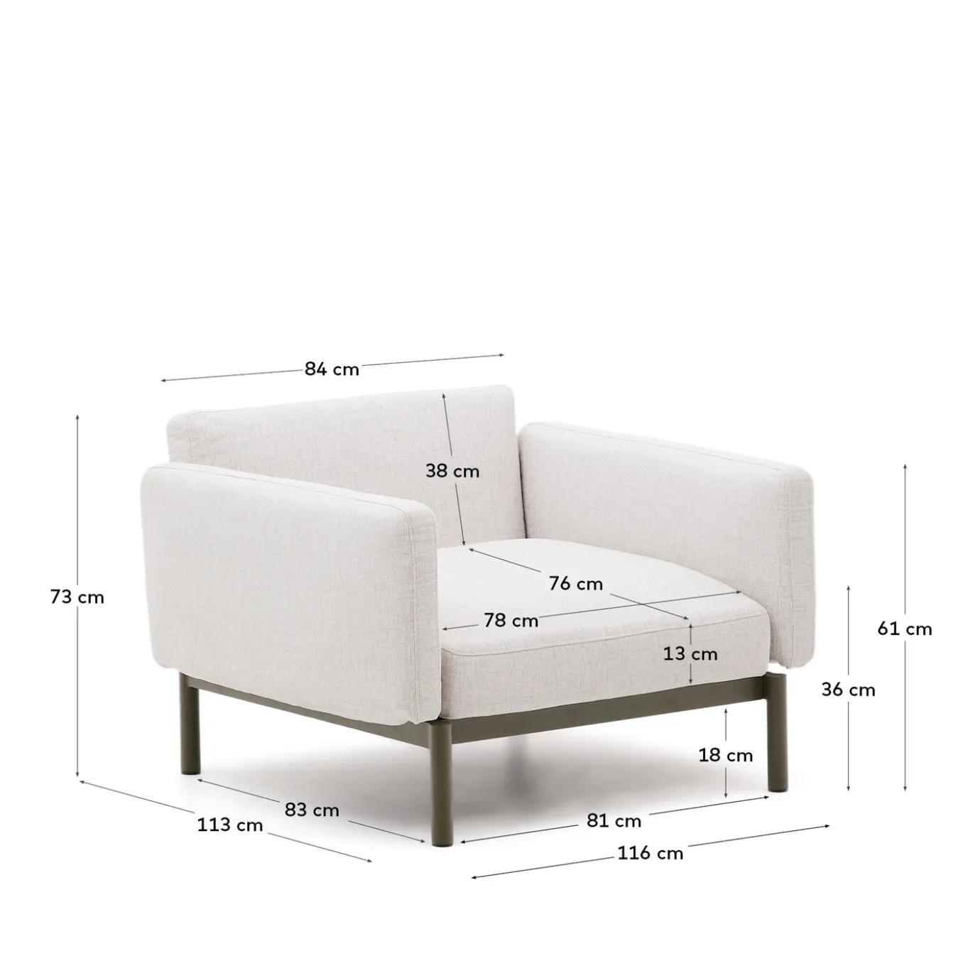 Kave Home Buitenfauteuil Sorells Beige