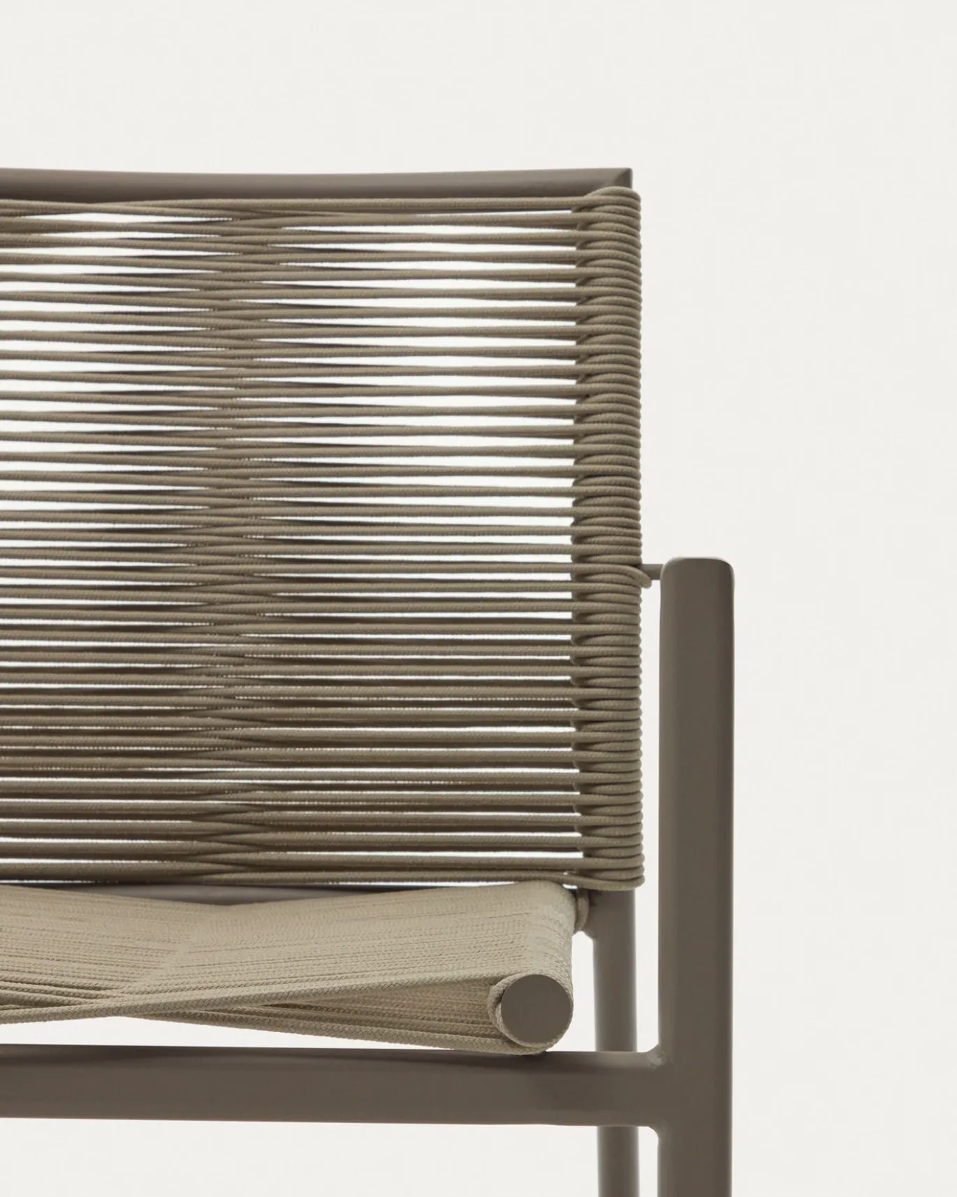 Kave Home Buitenstoel Culip Touw en Bruin Aluminium