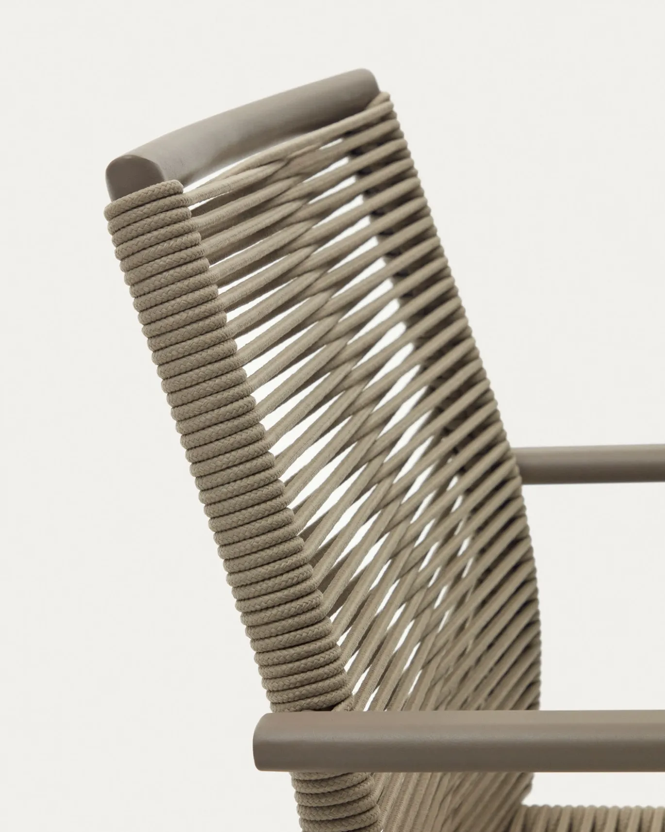 Kave Home Buitenstoel Culip Touw en Bruin Aluminium
