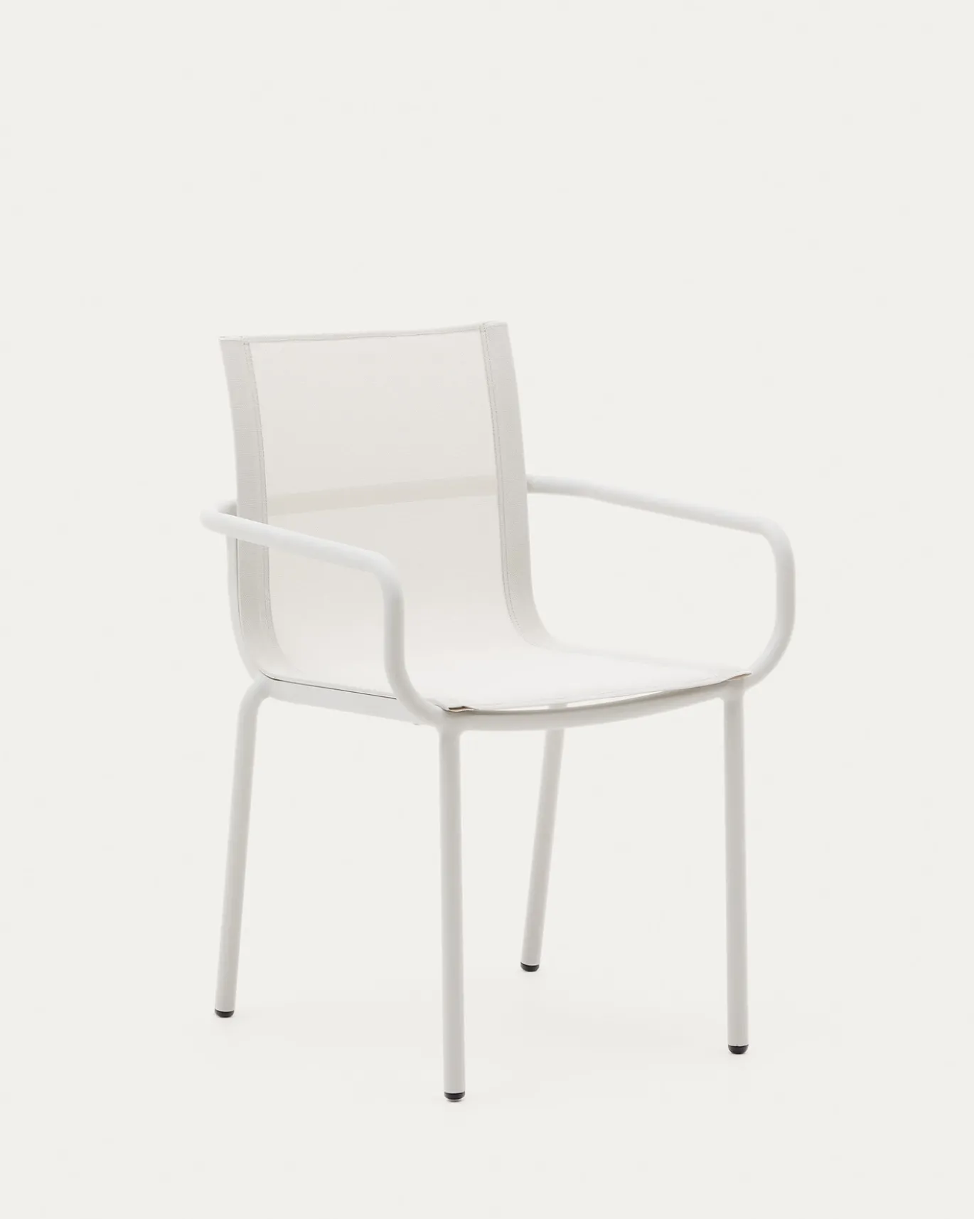 Kave Home Buitenstoel Galdana Stapelbaar Aluminium Wit