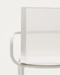 Kave Home Buitenstoel Galdana Stapelbaar Aluminium Wit