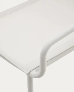 Kave Home Buitenstoel Galdana Stapelbaar Aluminium Wit