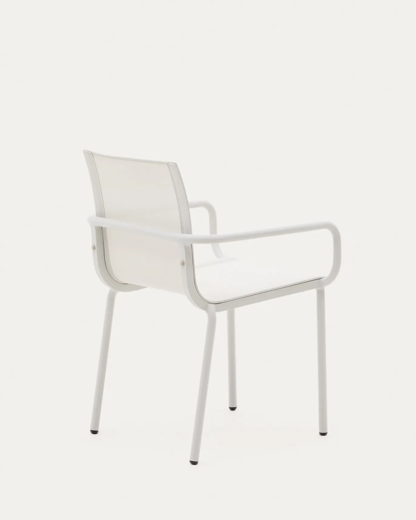 Kave Home Buitenstoel Galdana Stapelbaar Aluminium Wit