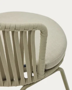 Kave Home Buitenstoel Saconca Touw Groen Gelakt