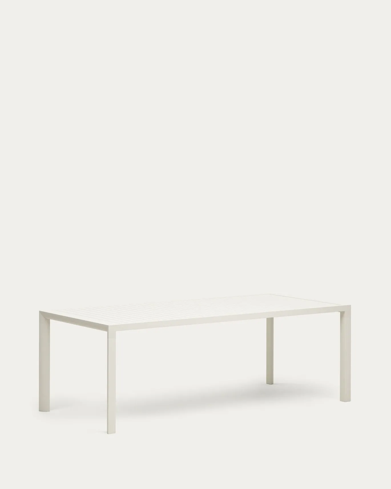 Kave Home Buitentafel Culip Aluminium Wit 220x100cm