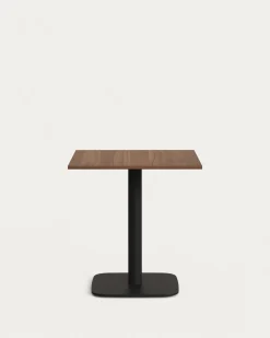 Kave Home Buitentafel Dina Bruin Notenhout Melamine 70x70cm
