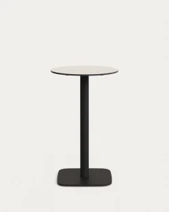 Kave Home Buitentafel Dina Rond Hoog Wit Ø60x96cm