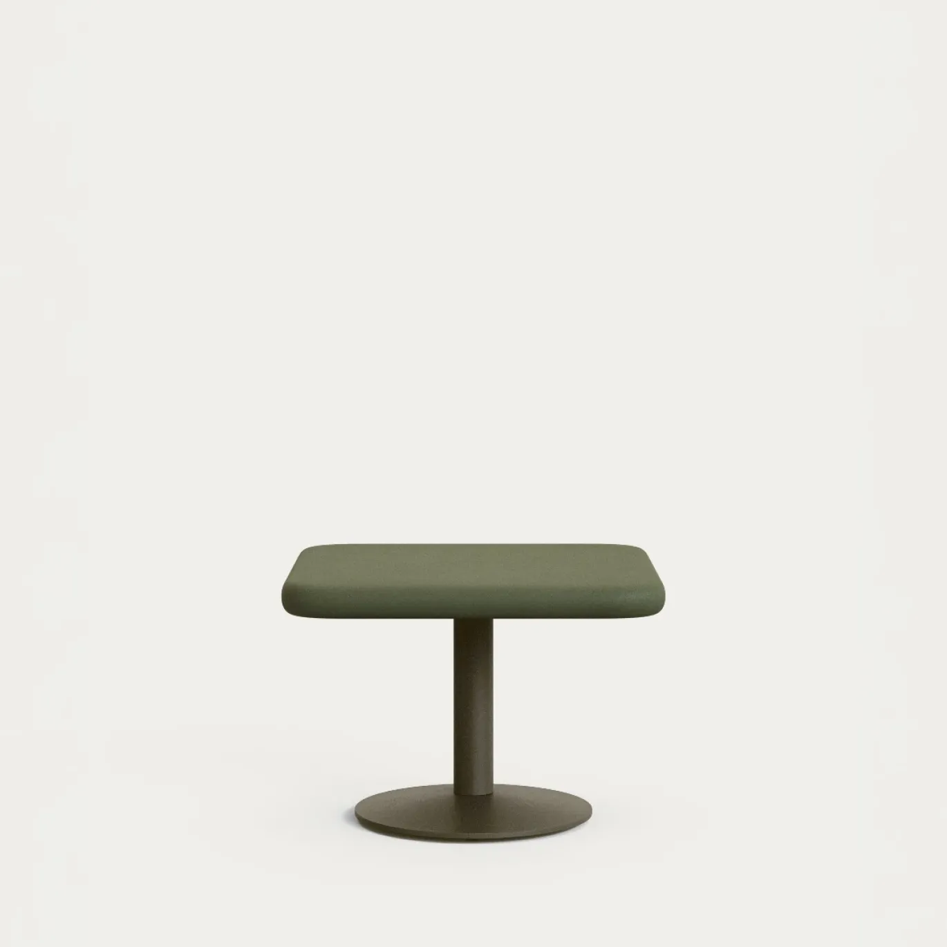 Kave Home Buitentafel Esilda met Groen Cementen Tafelblad 70x70cm Onderstel Ø42x45cm