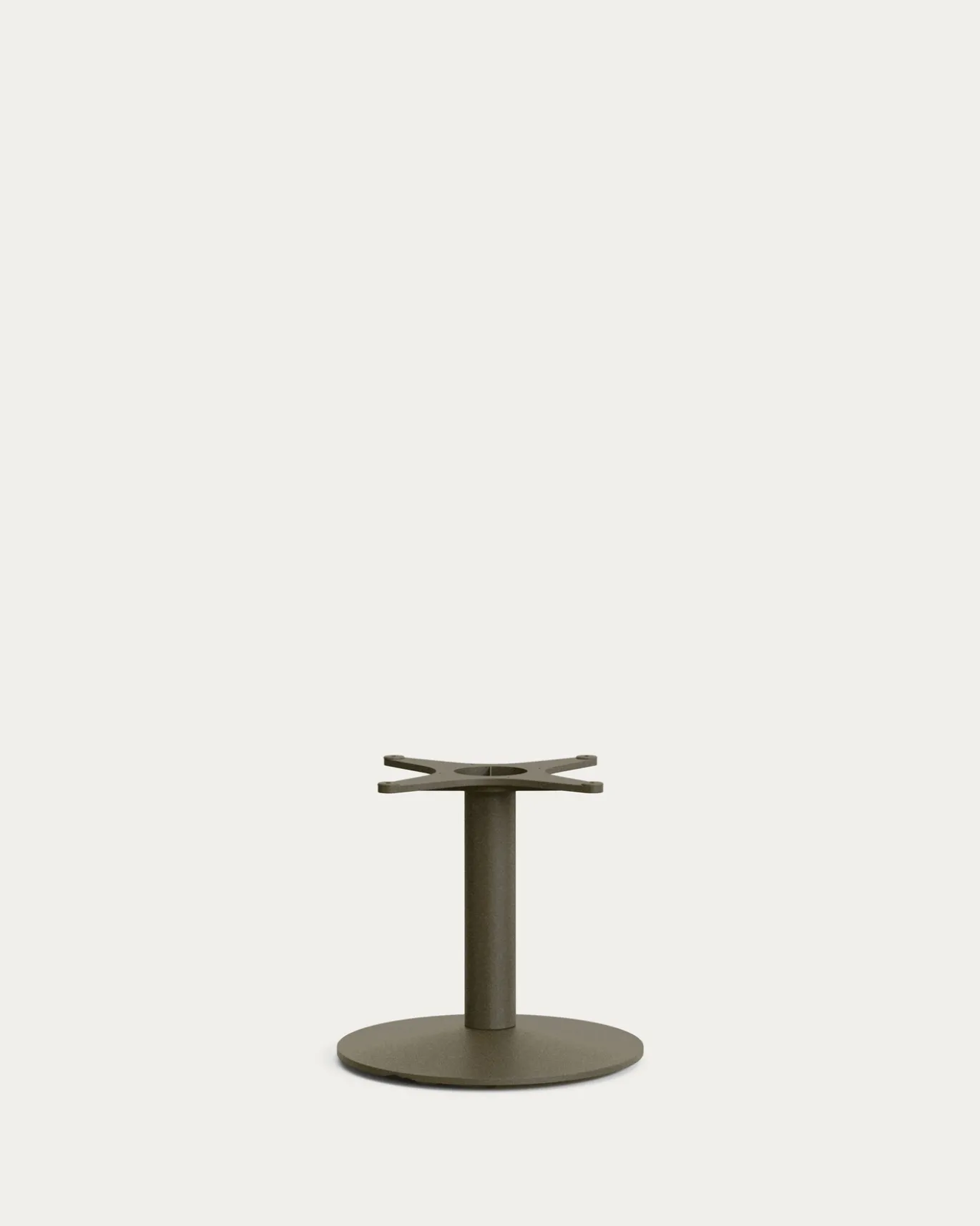 Kave Home Buitentafel Esilda met Groen Cementen Tafelblad 70x70cm Onderstel Ø42x45cm