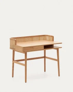 Kave Home Bureau Araxi Fineer Massief Essen 105x62cm