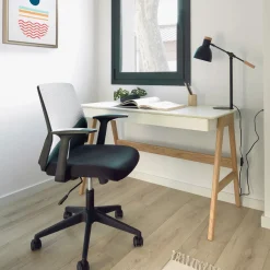 Kave Home Bureau Dyana Wit Gelakt MDF Massief Essenhout 120x60cm