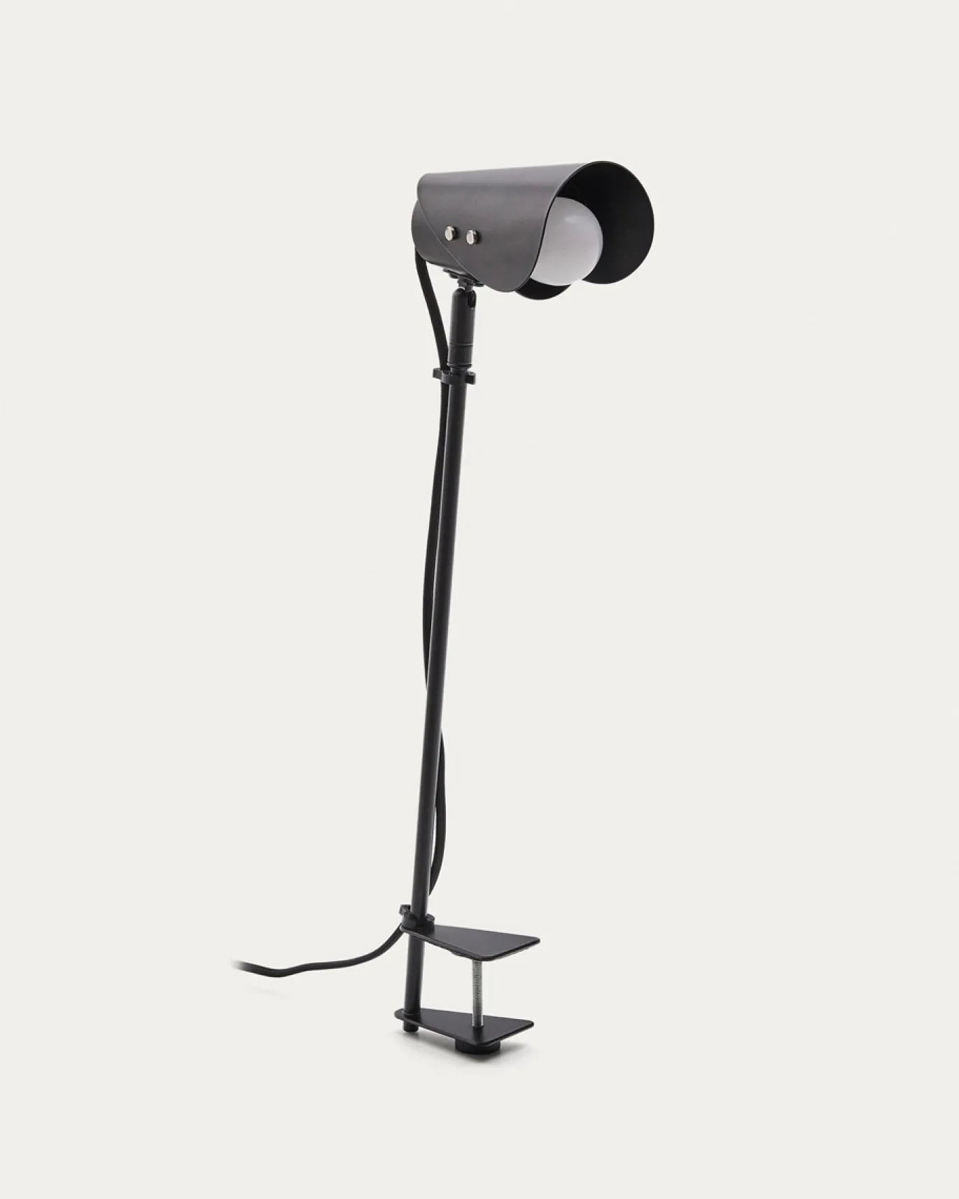 Kave Home Bureaulamp Jula Zwart met Klem