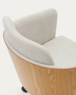 Kave Home Bureaustoel Madai Beige Chenille Essenfineer