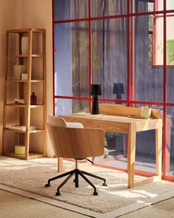 Kave Home Bureaustoel Madai Beige Chenille Essenfineer