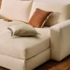 Kave Home Chaise Longue Bank Alea Chenille Ecru 3-Zits Rechts