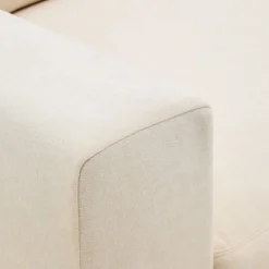 Kave Home Chaise Longue Bank Alea Chenille Ecru 3-Zits Rechts