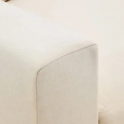 Kave Home Chaise Longue Bank Alea Chenille Ecru 4-Zits Rechts
