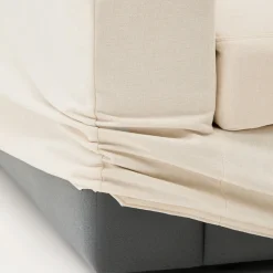 Kave Home Chaise Longue Bank Alea Chenille Ecru 5-Zits Rechts