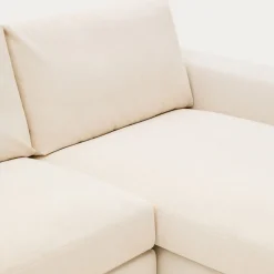Kave Home Chaise Longue Bank Alea Chenille Ecru 5-Zits Rechts