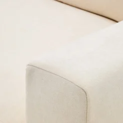 Kave Home Chaise Longue Bank Alea Chenille Ecru 3-Zits Links