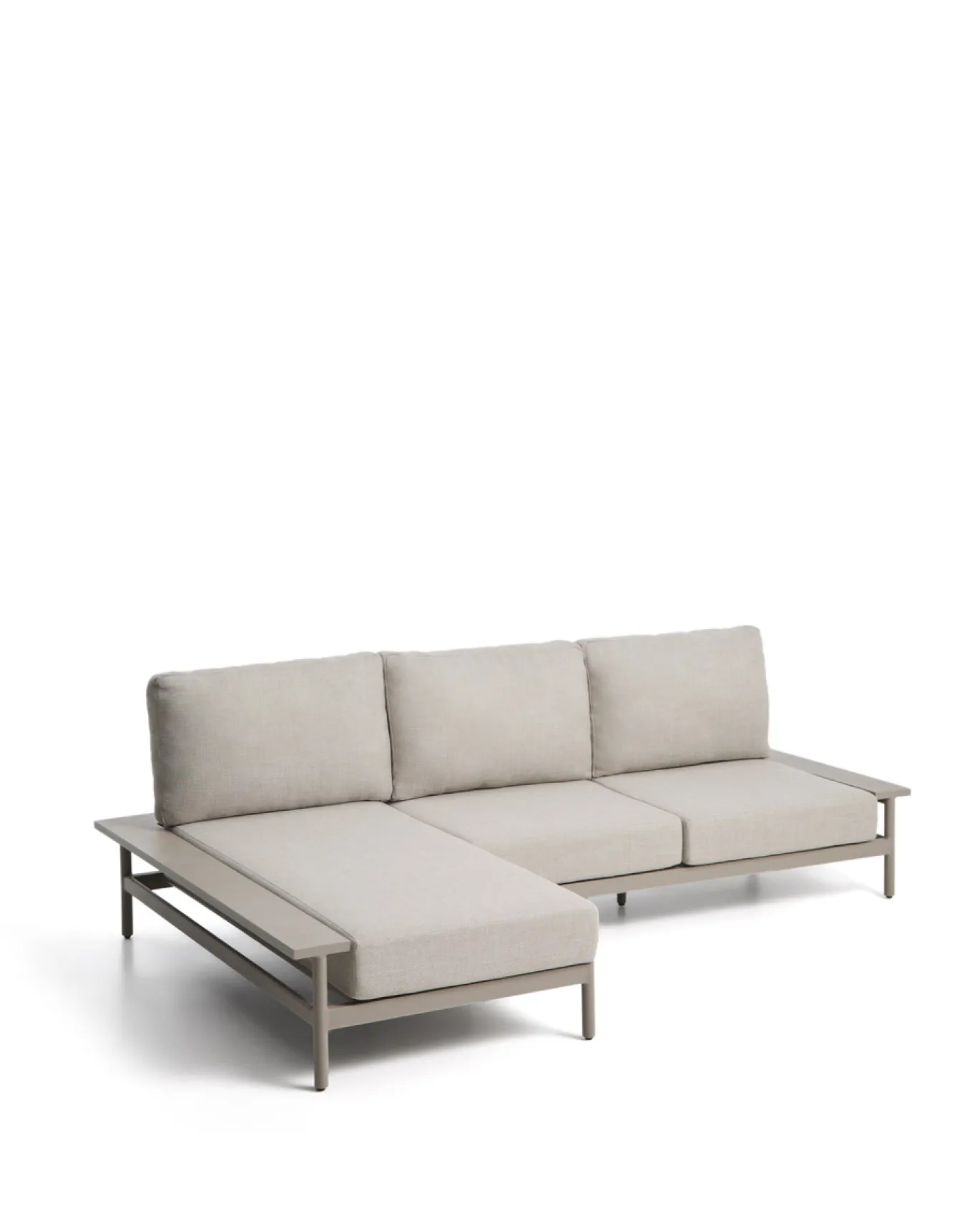 Kave Home Chaise Longue Bank 3-zits Taupe Links