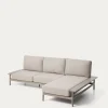 Kave Home Chaise Longue Bank 3-zits Taupe Rechts
