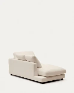 Kave Home Chaise Longue Gala Links Beige 193x105cm