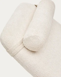 Kave Home Divan Lounge Osla Beige Chenille met Geborsteld RVS 175cm