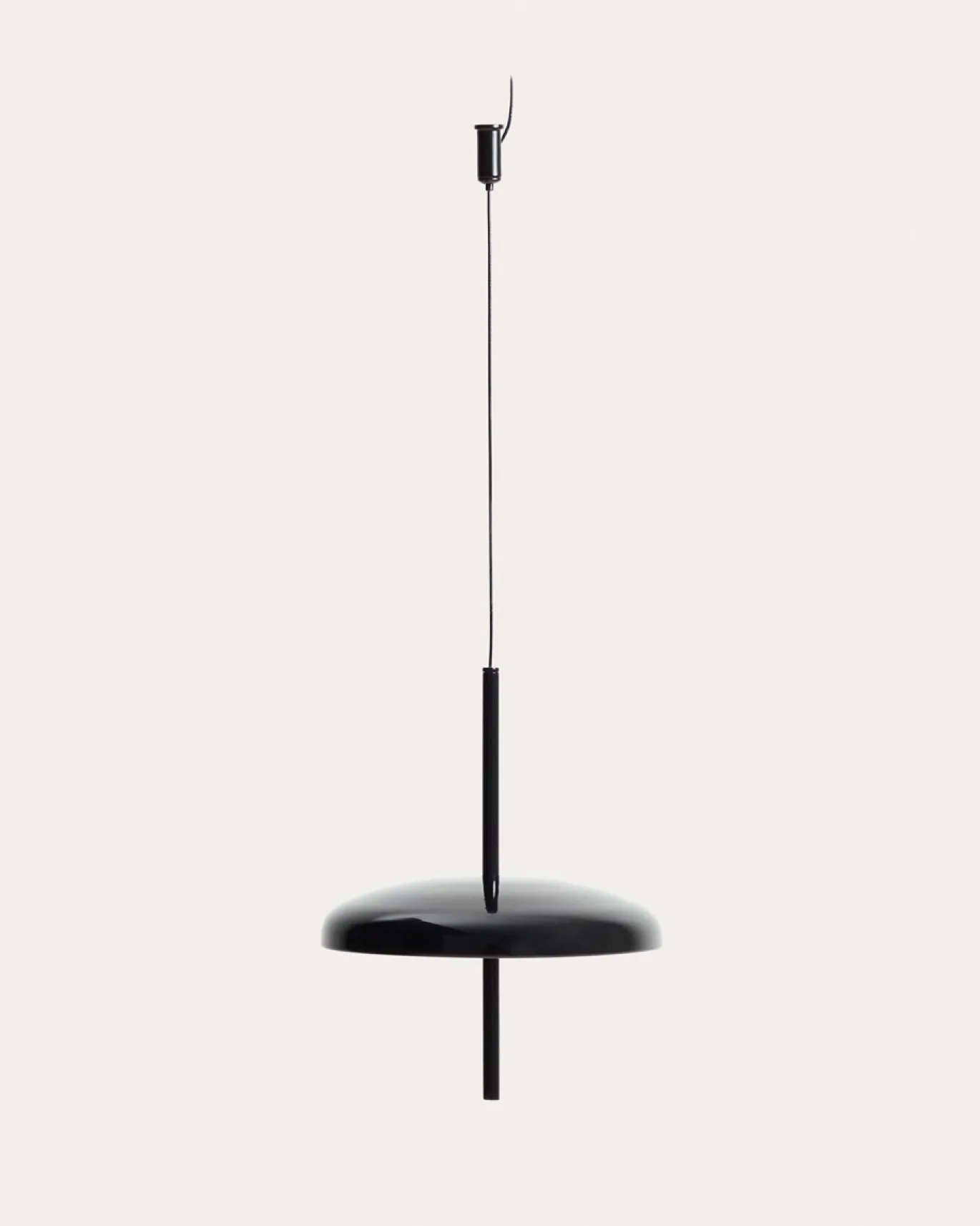 Kave Home Draagbare Plafondlamp Porte Zwart Aluminium Ø16cm