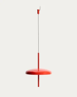 Kave Home Draagbare Plafondlamp Porte Rood Aluminium Ø16cm