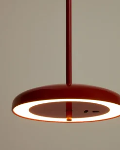 Kave Home Draagbare Plafondlamp Porte Rood Aluminium Ø16cm