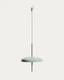 Kave Home Draagbare Plafondlamp Porte Lichtgroen Aluminium Ø16cm